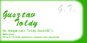 gusztav toldy business card